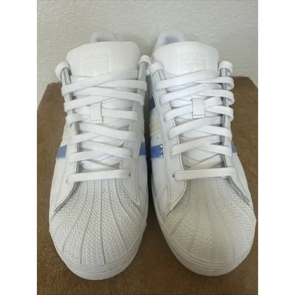 adidas Originals SUPERSTAR Cloud Blue/sand Strata/ Royal sz 10.5. Omni Collab‎